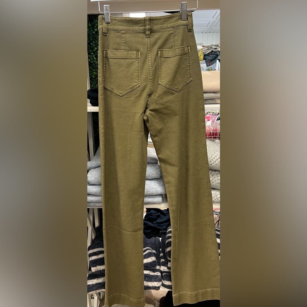 Faherty - Stretch Terry Patch Pocket Pant Olive Green - Picture 6 of 7